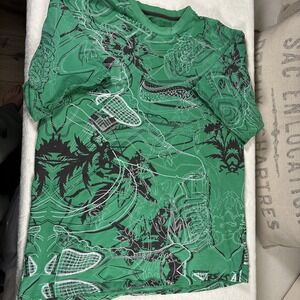 VTG Request Men's Graphic Embroidered Green Tshirt Big & Tall 4XL Short Sleeve